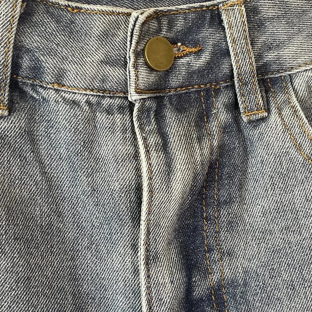 Women High Waist Stretch Embroidered Shorts Ladies Denim Jeans 28” - NWT